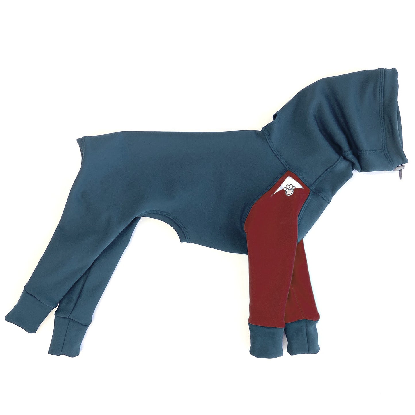 Z'Hoodie Active - Bleu acier et rouge carmin