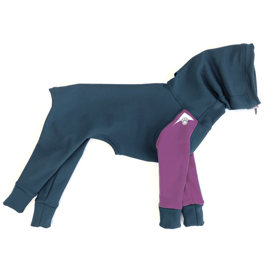 Z'Hoodie Active - Bleu acier et mauve
