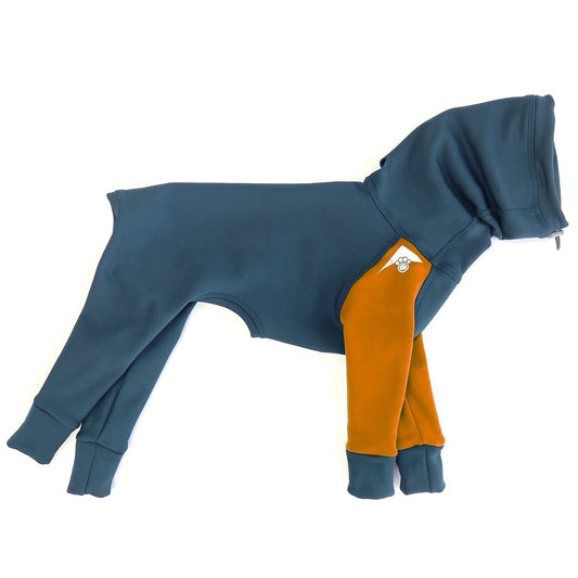 Z'Hoodie Active - Bleu acier et orange